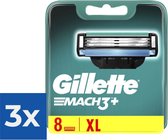 Gillette Mach 3 - 8 stuks - Scheermesjes - Voordeelverpakking 3 stuks