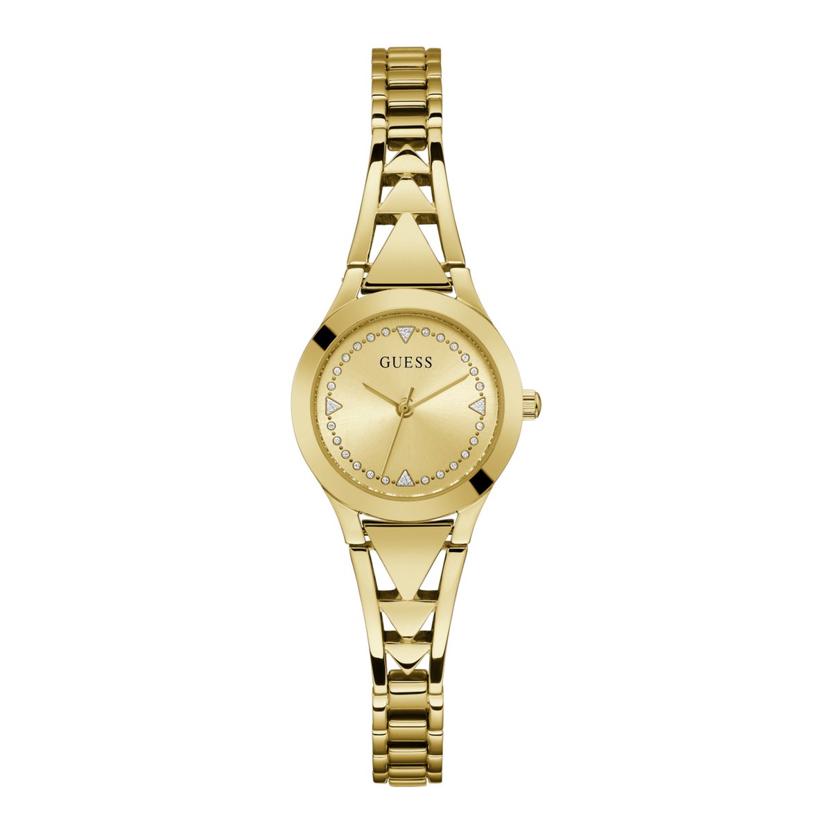 Guess Dames Horloge GW0609L2 Staal met Geelgouden Plating Quartz met Geelgouden Wijzerplaat