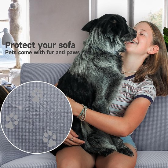 Ystyle Stretch Bankhoes 3 Zits, Universele Rekbare Armsteun Sofahoes, Elastische Bankhoezen Voor Woonkamer, Met Antislipschuim Vuilafstotend, Wasbare Meubelbe, Beige