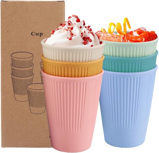 DOWAN Kleine dessertkom, 300 ml ontbijtkommen, set van 6 voor DOWAN Kleine dessertkom, 300 ml ontbijtkommen, set van 6 voor