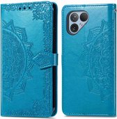 iMoshion Hoesje Geschikt voor Fairphone 5 Hoesje Met Pasjeshouder - iMoshion Mandala Bookcase - Turquoise