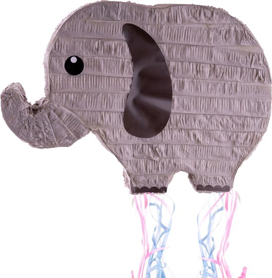 Funny Fashion Pinata - papier - Olifant thema - 43 x 30 cm - Feestartikelen verjaardag