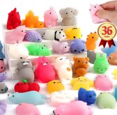 Klikkopers® - Mochi squishy - Set 36 pièces - Mochi Squishy Fidget Toy - Squishy Soft animal - Mochies - Anti-stress