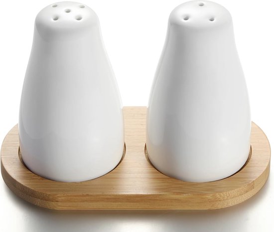 Zout en peper potjes van glas en RVS (2 stuks!) - Kruidenpotjes