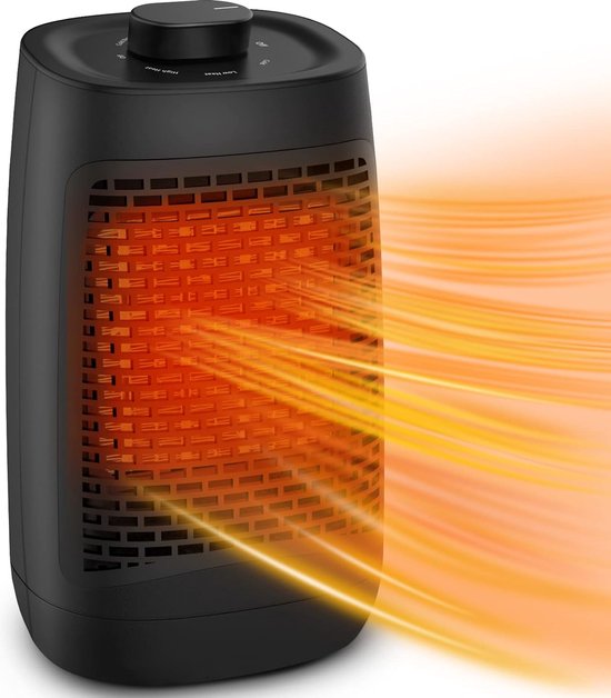 BEPER RI.080 Keramische ventilatorkachel met laag vermogen, 1500W, elektrische kachel met hittebescherming, Wit