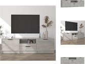 vidaXL TV-meubel Betongrijs 140x35x40 cm - praktisch en trendy - Kast