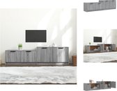 vidaXL TV-meubel Stereokast - 158.5 x 36 x 45 cm - Grijs Sonoma Eiken - Kast