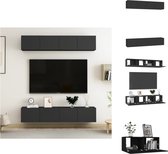vidaXL Televisiekast - Trendy - Tv-meubel - 80x30x30 cm - Zwart - Kast