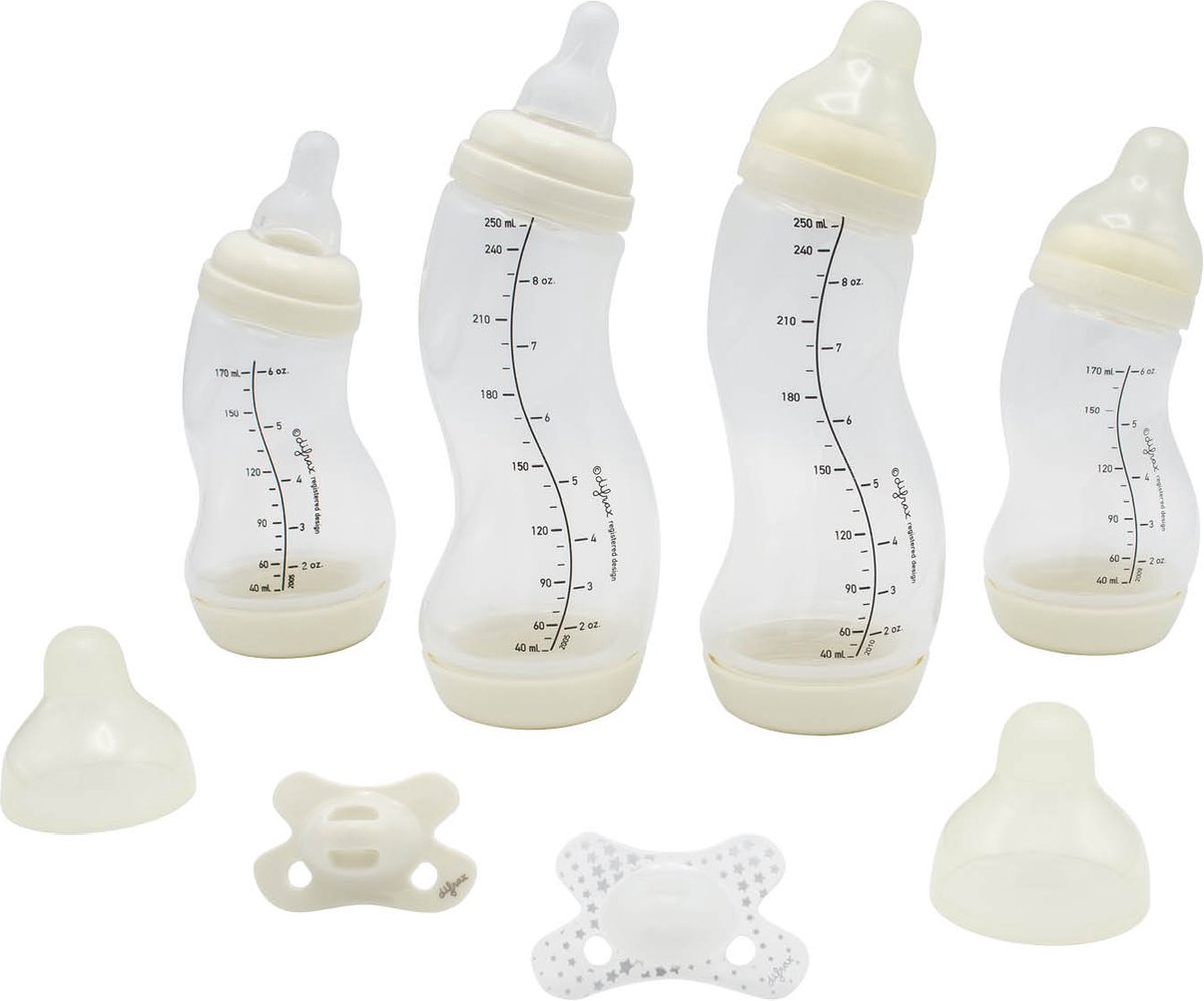 Difrax - Newborn Babypakket - Makkelijk geaccepteerd, Anti Koliek, BPA-vrij, Vlindervorm, - Difrax