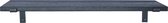 GoudmetHout - Massief eiken wandplank - 180 x 25 cm - Zwart Eiken - Inclusief industriële plankdragers l-vorm MAT BLANK - lange boekenplank