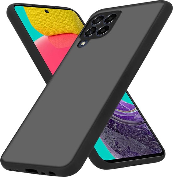 Coque Cadorabo pour Samsung Galaxy M53 5G en NOIR MAT - Coque de protection hybride avec coque intérieure en silicone TPU et dos en plastique mat