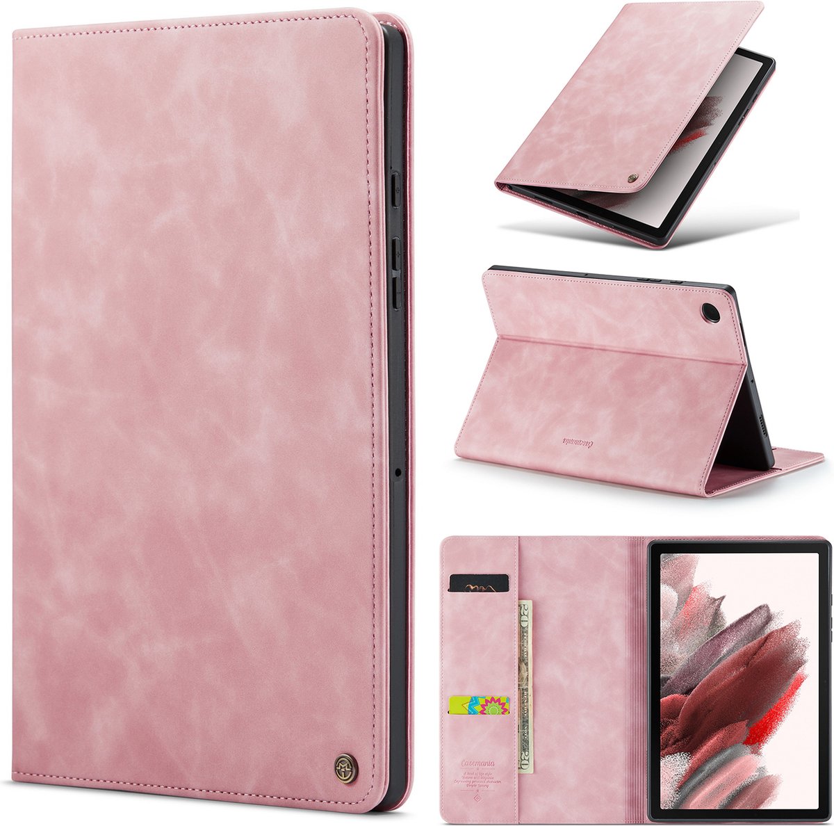 Casemania Hoes Geschikt voor Samsung Galaxy Tab A7 10.4 inch (2020) Pale Pink - Book Cover
