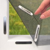 Venster vliegennet met innovatieve magneetsluiting | Magic Click - Vliegennet kan individueel op maat worden gesneden tot 150 x 130 cm, zonder boren of schroeven | Bevestiging met 16 magneten [zwart]