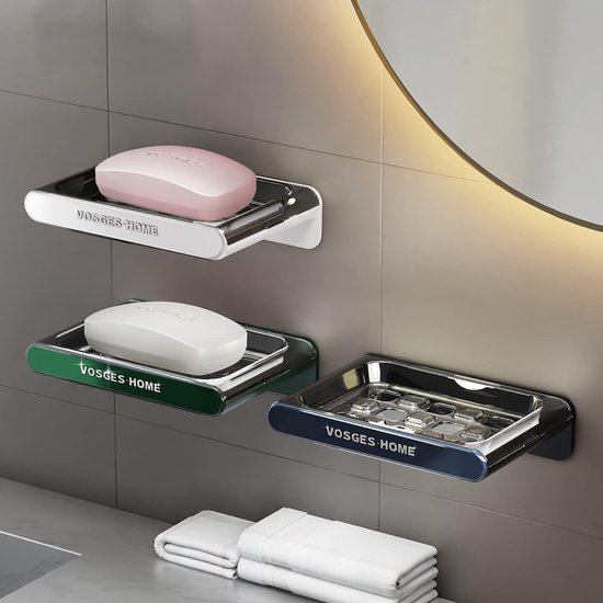 Metalen Zeephouder Zonder Boren Badkamer Zeepbakje Met Afvoer Water Wandmontage Zeep Organizer Badkamer Accessoires kopen vanaf een prijs van 5.04