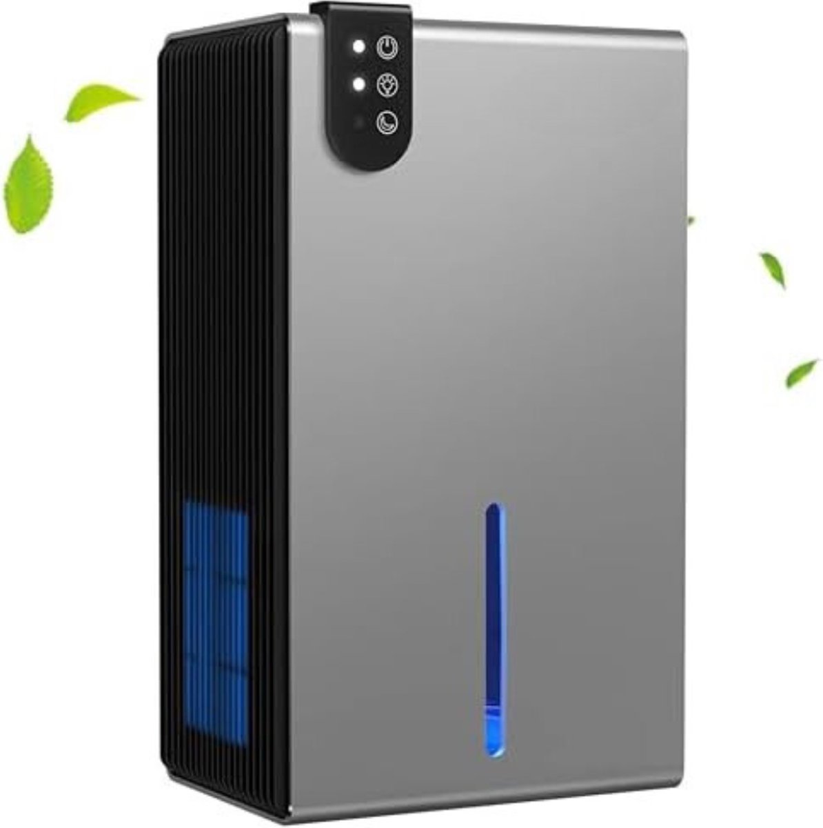 Luchtontvochtiger Slaapkamer Luchtontvochtiger Badkamer 2 5 L voor campers Slaapkamers Badkamers en andere kleine ruimtes met Automatische Uitschakelfunctie twee Bedieningsmodi en 7 Kleuren LED-licht (grijs)