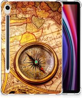 Tablethoesje met Naam Geschikt voor Samsung Galaxy Tab S9 Backcase Kompas met doorzichte zijkanten