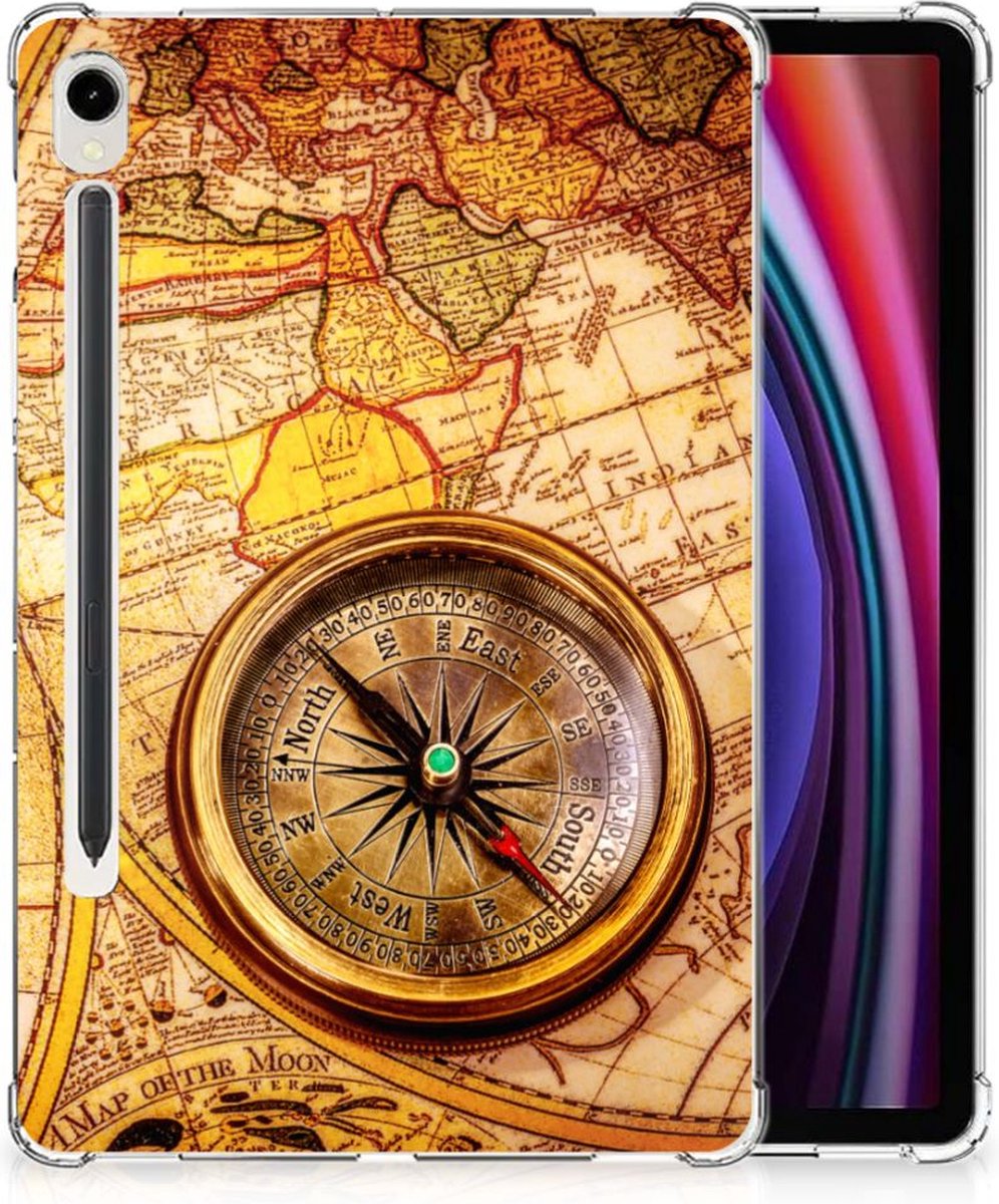 Back Cover voor Samsung Galaxy Tab S9 Hip Hoesje Kompas