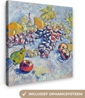 Canvas Schilderij Druiven, citroenen, peren en appels - Vincent van Gogh - 90x90 cm - Wanddecoratie