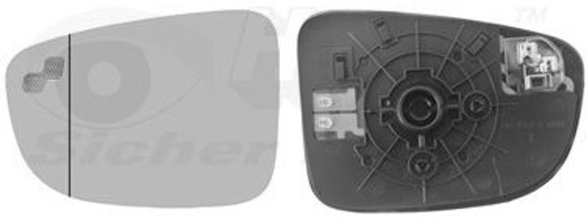 VanWezel 2766837 - Miroir rétroviseur gauche pour Mazda 3 de 09/2013 à 2018