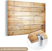 MuchoWow® Peinture sur verre 120x80 cm - Peinture sur verre acrylique - Brocante - Bois - Planches - Photo sur verre - Peintures