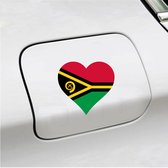 Bumpersticker - 12x11 - Hart Vlag Vanuatu