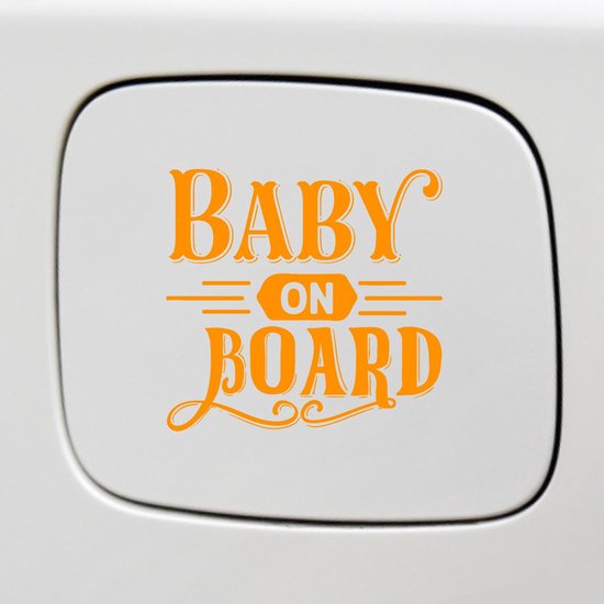 Autocollant pour pare-chocs - Bébé On Board - 14x13 - Oranje