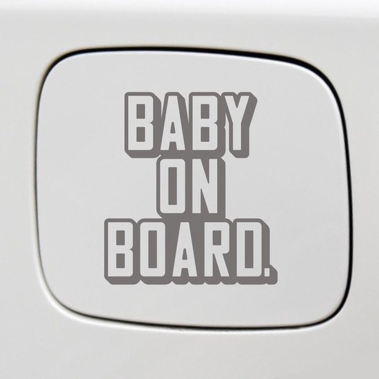 Autocollant pour pare-chocs - Bébé On Board - 14x13 - Anthracite