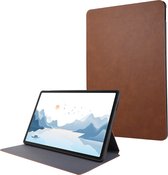 Case2go - Tablet hoes geschikt voor Lenovo Tab P12 (2023) - Bookcase van Kunstleer - Bruin