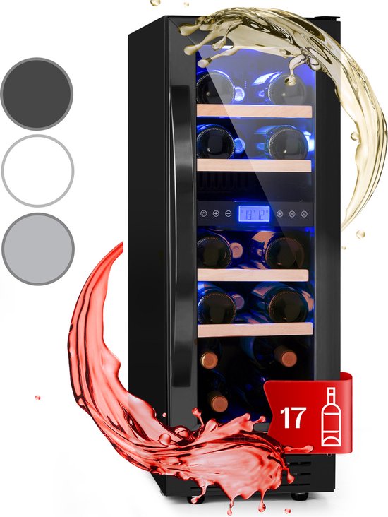 Vinovilla 17 Built-In Duo twee zones wijnkoelkast 53l 17 fl. 3-kleuren glazen deur