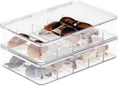 Aufbewahrungsbox für Brillen – die praktische Fächerbox als Brillen Ablage - 2er-Set