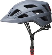 Lightyourbike ® TRAILSTER - Casque VTT avec visière et éclairage - Casque de vélo avec éclairage - Grijs - Taille unique