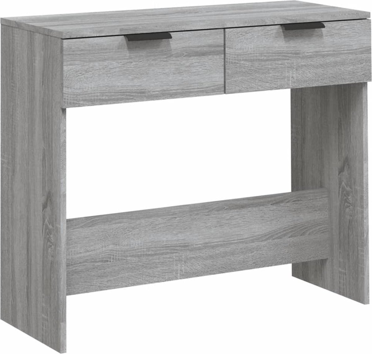 vidaXL Wandtafel - 90x36x75 - cm - bewerkt - hout - grijs - sonoma - eikenkleurig grijs sonoma eiken