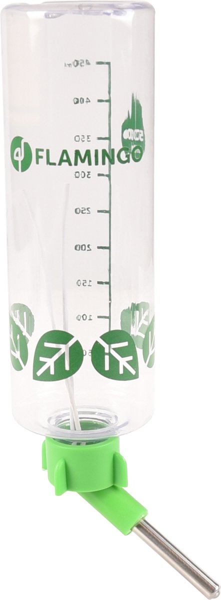 Flamingo - Knaagdieren Drinkfles - Groen - XL - 6.5 x 6 x 25 cm - 500 ml