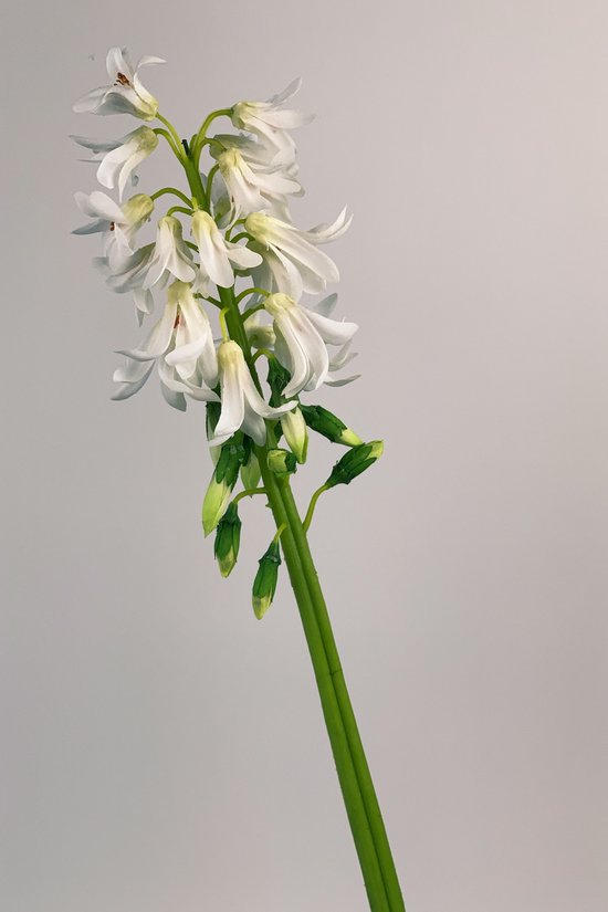 Zijden kunstbloem Hyacint | Wit | Lengte 57 centimeter