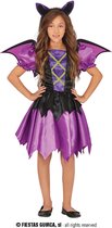 Fiestas Guirca - Purple Bat (10-12 jaar) - Carnaval Kostuum voor kinderen - Carnaval - Halloween kostuum meisjes