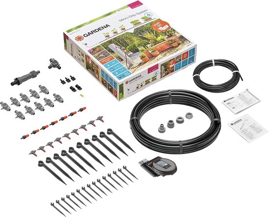 Gardena Basisset Druppelirrigatie Potplanten Startset Bloempotten Waterbesparend Micro-Drip System