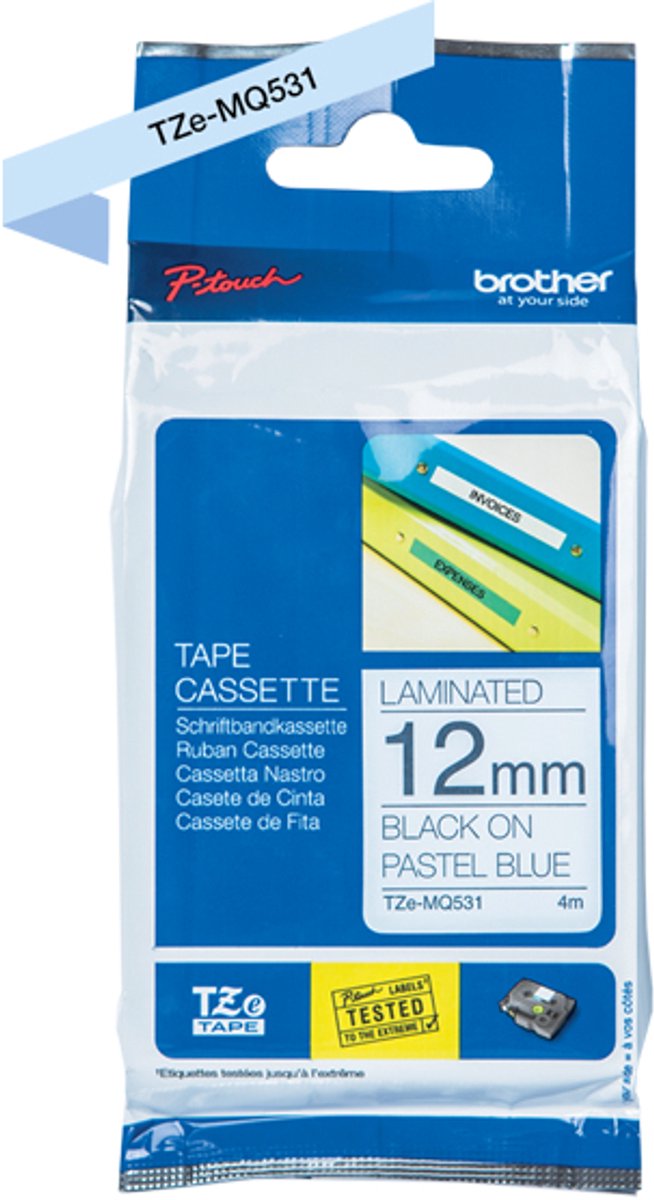 Brother TZE-MQ531 Zwart op blauw TZe labelprinter-tape