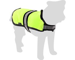Flamingo Winterjas Eisbär voor Honden - Fluo Geel - Maat 40 cm (A: 40 cm, B: 42-45 cm, C: 50-54,5 cm) - Ideaal voor Jack Russell, Shih Tzu, Franse Bulldog, Poedel en Mopshond.