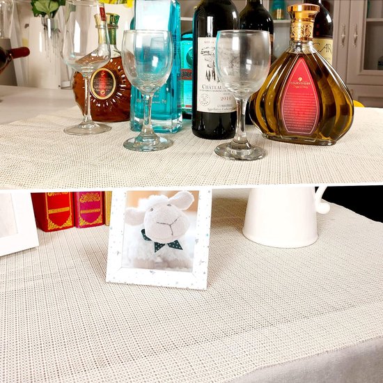 Sous-tapis Antidérapant PVC 180x200 Cm | Recoupable, Beige | Protection Moquette, Tiroirs, étagères