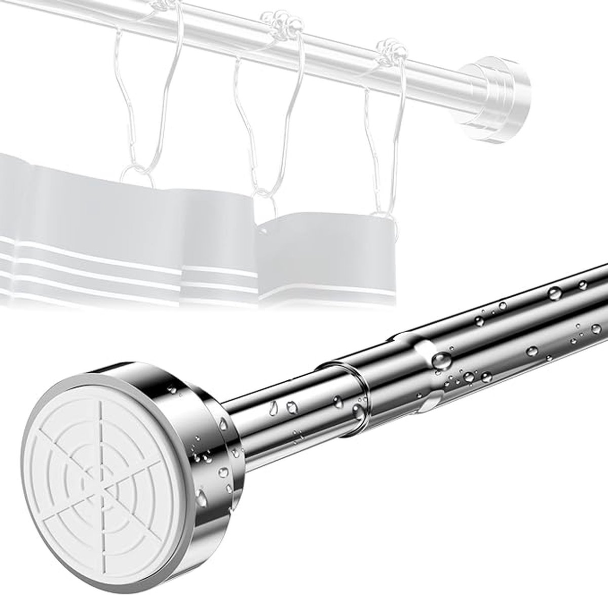 Douchegordijnstang zonder boren, douchestang voor douchegordijn