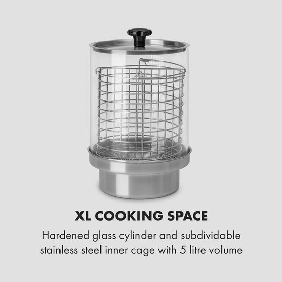 Pro Worstfabriek 450 hotdog maker 450W 5L 30-100°C glas roestvrij staal van Merkloos — afbeelding 5