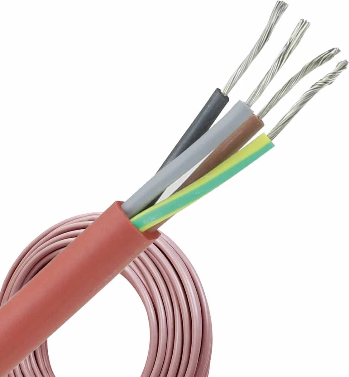 Siliconenkabel SiHF 4x1.5mm² per rol 100 meter