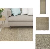 vidaXL Sisal Vloerkleed - 80 x 200 cm - Taupe - 100% sisal - Anti-slip onderkant - Geschikt voor binnen - Vloerkleed