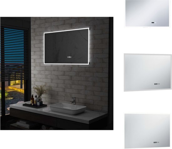 vidaXL LED Badkamerspiegel - 100 x 60 cm - IP44 - Spiegel