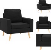 vidaXL Fauteuil - - Zitmeubel - 77 x 71 x 80 cm - Zwart - Fauteuil