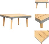 vidaXL Table de jardin en bois - Bois d'acacia - 60 x 60 x 31,5 cm - Résistant aux intempéries - Naturel - Table