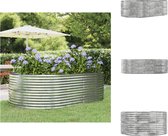vidaXL Ovale plantenbak - 212 x 140 x 68 cm - Gepoedercoat staal - Bloempot