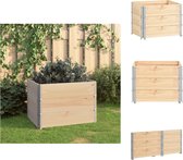 vidaXL Stapelbare Plantenbakken - massief grenenhout - 60 x 80 x 19 cm - scharnierende hoeken - set van 3 - Bloempot