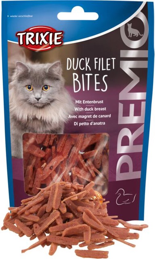Trixie pakket kattensnoepjes - 7 zakjes van 50 gram - chicken cubes - ducky hearts - duck filet bites - barbecue hearts - chicken filets bites - mini fish nuggets - tuna rolls -