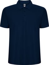 Donker Blauwe heren unisex Polo korte mouwen Pegaso merk Roly maat S